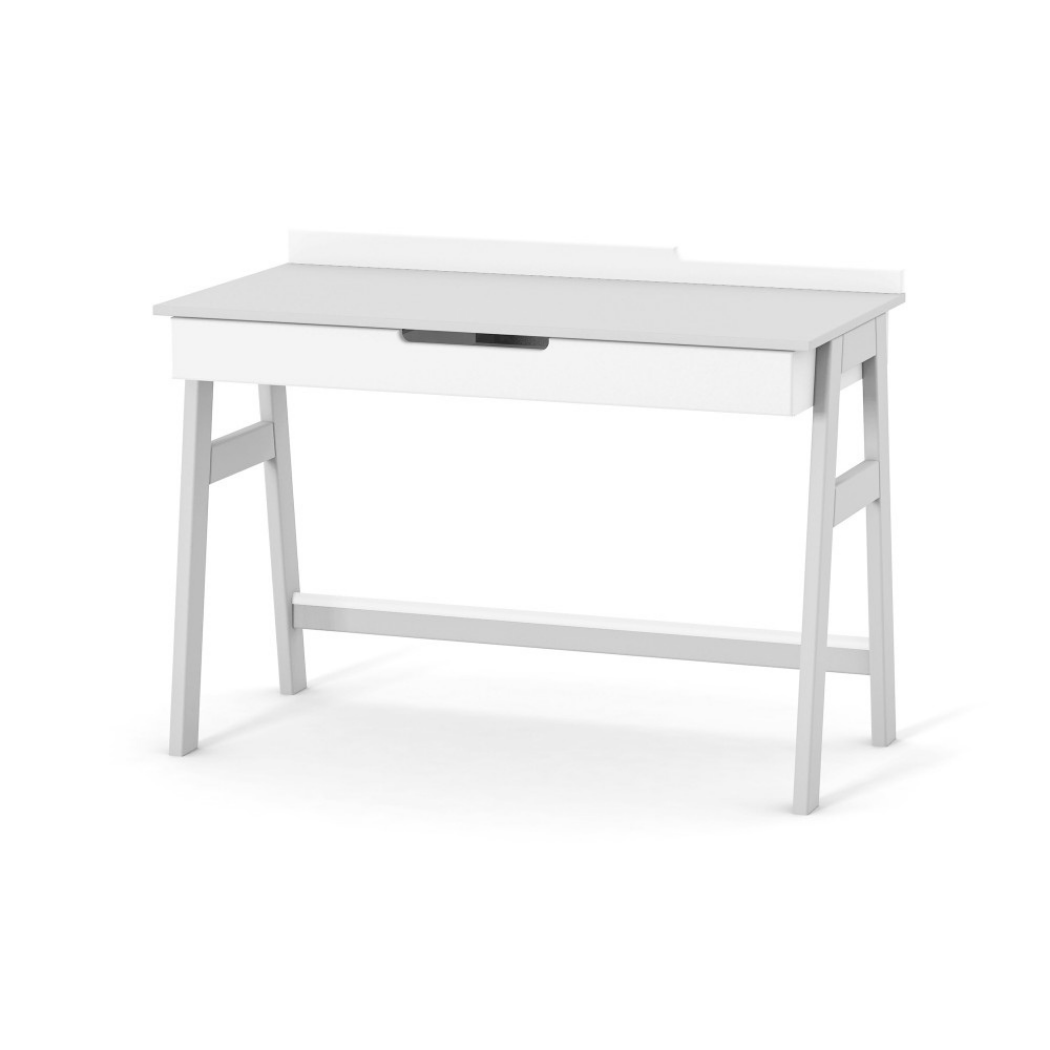 Dětský psací stůl Lussi Gekko Kids, Bílá / Šedá